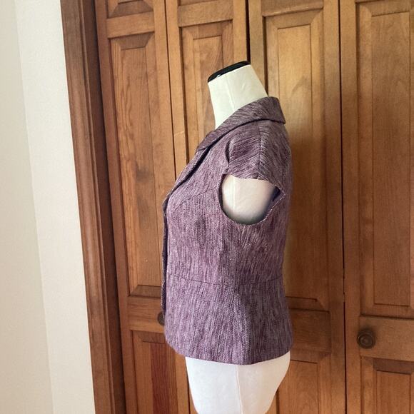 The Limited Purple Cap Sleeve Blazer, Size XS - Picture 6 of 10